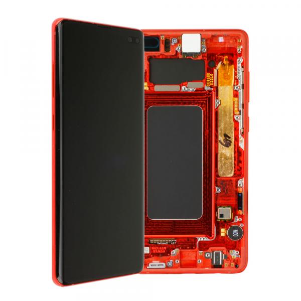 LCD-Kompletteinheit für Samsung Galaxy S10+ G975F, Cardinal Red