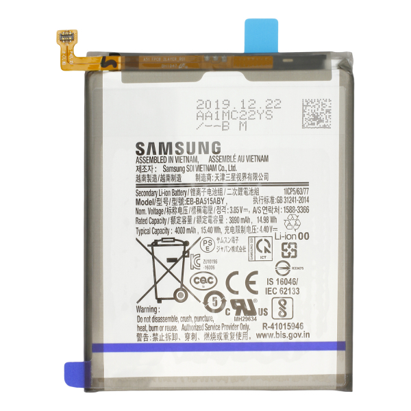 Akku Original Samsung für Galaxy A51 A515F, Typ EB-BA515ABY