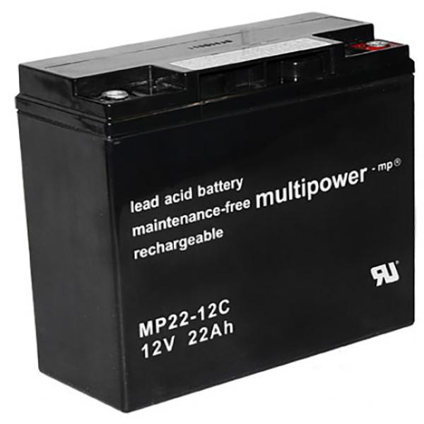 Blei-Akku Multipower MP22-12C, M6 Schraubanschluss, 12 Volt, 22 Ah